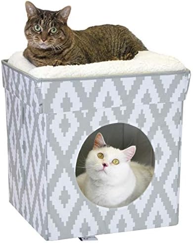 Kitty City Large Cat Bed, Stackable Cat Cube, Indoor Cat House/Cat Condo, Cat Scratcher post thumbnail image