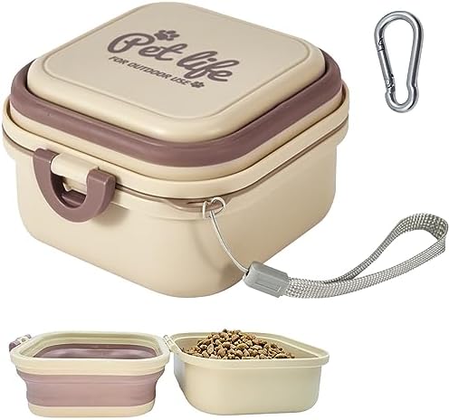 Collapsible Dog Water Bowl – Portable Travel Bowl for Dogs and Cats – Carry Pet Food – Collapsible Pet Water and Food Bowl – Convenient Feeding and Storage Solution – Food Storage Solution (Khaki) post thumbnail image