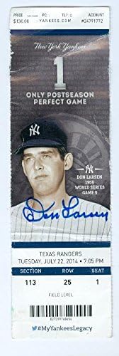 Don Larsen autographed ticket stub (New York Yankees used 2014 folded bent) post thumbnail image