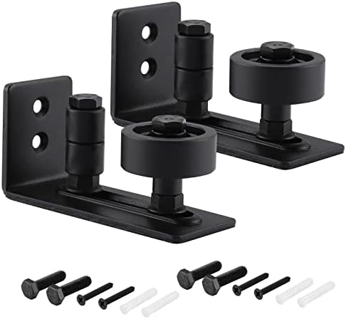 HOME MASTER HARDWARE Barn Door Floor Guide Black, Sliding Door Guides Floor Mount, Adjustable Barn Door Rollers for Bottom, 8 in 1 Floor Track, Flush Bottom Design, 2 Pack post thumbnail image