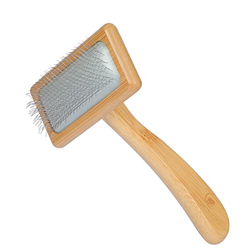 Muse&Iris Dog & Cat brush, Pet Slicker Brush with Bamboo Handle for Large Medium & Short Hair Elegant Grooming Comb for Removing Shedding, Tangles and Dirt post thumbnail image