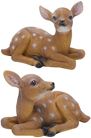 Garden Resin Deer Figurine, Outdoor Garden Statue Deer Lying Down Sculpture Ornaments 6.7×4.5in, Polyresin, Full Color(2 Pcs) post thumbnail image