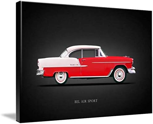 Imagekind Canvas Wall Art Print entitled, Bel Air Sport 1955 – Classic Car Art by Mark Rogan | 10×7 post thumbnail image