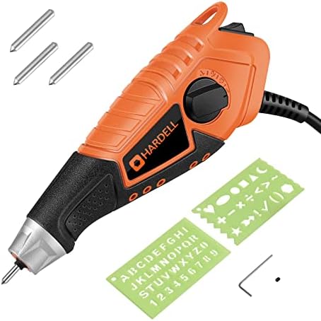 HARDELL 15W Engraver,5 Speed Etching Power Tool Equipped with Soft Rubber Handle and Tungsten Carbide Steel Bits,Mini Multi-Function for Tile,Metal,Stone,Wood,Leather,Glass,PVC Pipe,DIY Crafts post thumbnail image