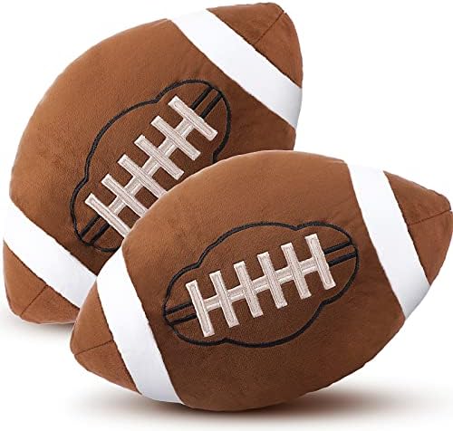 2 Pcs Plush Basketball Baseball Football Rugby Pillow Soft Fluffy Sports Stuffed Throw Pillow Cute Ball Cushion for Bedroom Nursery Room Decoration(Football, 11.8 x 7.8 Inch) post thumbnail image