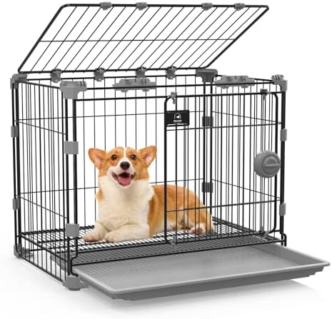 Dog Crate for Medium Dogs,30 inch Metal Dog Kennel Indoor Wire Dog Cage with Sliding Door and Removable Tray,Open Top Pet Crate for Medium post thumbnail image