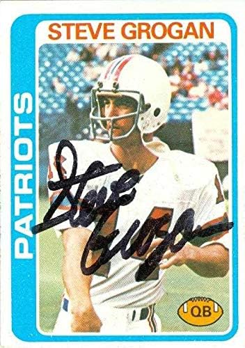 Steve Grogan autographed Football Card (New England Patriots) 1978 Topps #485 – NFL Autographed Football Cards post thumbnail image