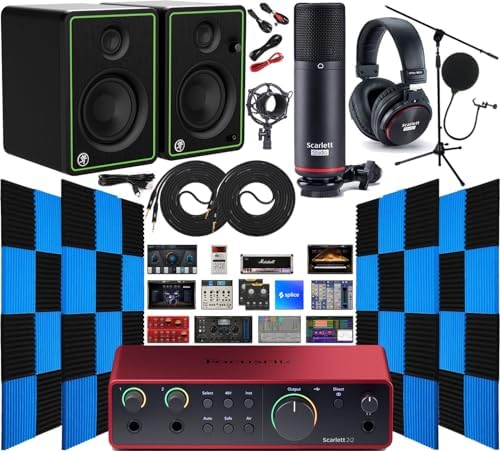 Focusrite Scarlett 2i2 Studio 4th Gen USB Audio Interface Full Recording Bundle with Exclusive Creative Music Production Software Kit with CR3-X Multimedia Monitors and 24 Pack Acoustic Wedge Panels post thumbnail image