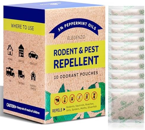 Mouse Repellent Pouches, Peppermint Oil Pest and Rodent Repellent, Mice Repellent with Peppermint Oil to Repel Mice and Rats, Squirrels, Roaches, Ants, Spiders, Moths, 10 Odorant Pouches post thumbnail image