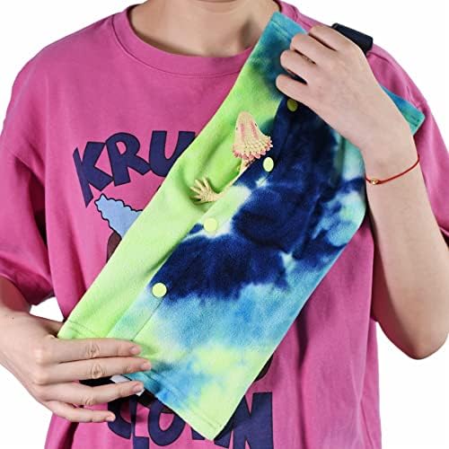 LIKZINWA Small Animal Sling Carrier,Bearded Dragon Carrier Lizard Carrier and Reptile Carrier with Adjustable Strap (Blue-Green) post thumbnail image