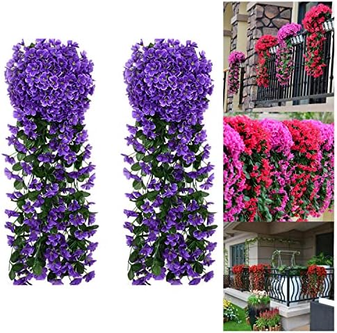 2 Pack Vivid Artificial Hanging Orchid Bunch, 2023 Newest Fake Wisteria Violet Vine Hanging Flowers Plants Garland, Wall Long Hanging Bush Flowers Strings for Garden Wedding Indoor Outdoor Decor. (A) post thumbnail image