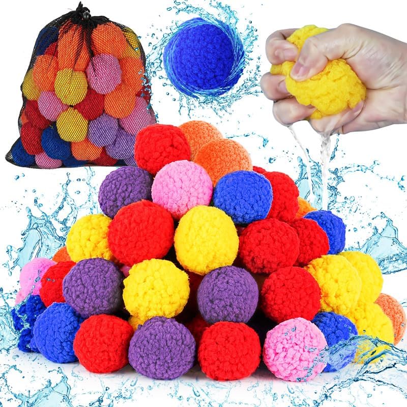 60 Pcs Reusable Water Balls, Water Balloons Quick Fill – Softer Splash Balls for Pool Beach Water Toys for Boys and Girls, Outdoor Summer Fun Toys for Kids, Water Fun for Outdoor Activities & Backyard post thumbnail image