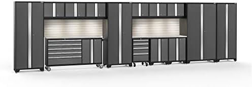 NewAge Products Inc. Bold 3.0 Garage Cabinets, Include Lights/Include Backsplash, Gray with Stainless Steel Worktop post thumbnail image