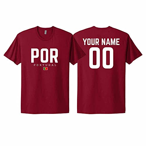 Portugal Team T Shirt with Flag Letters for World Soccer Cup Qatar 2022 Add Custom Name and Number post thumbnail image