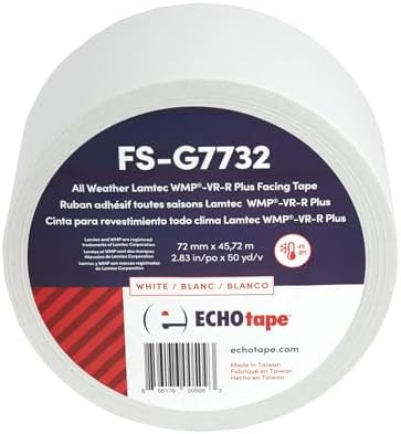 ECHOtape FS-G7732 | All Weather Lamtec WMP-VR-R Plus Facing Tape | Metal Building Insulation Tape | White Seam and Repair Tape | Cold Weather Acrylic Adhesive | Contractor Tape | 2.83 in x 50 yds post thumbnail image