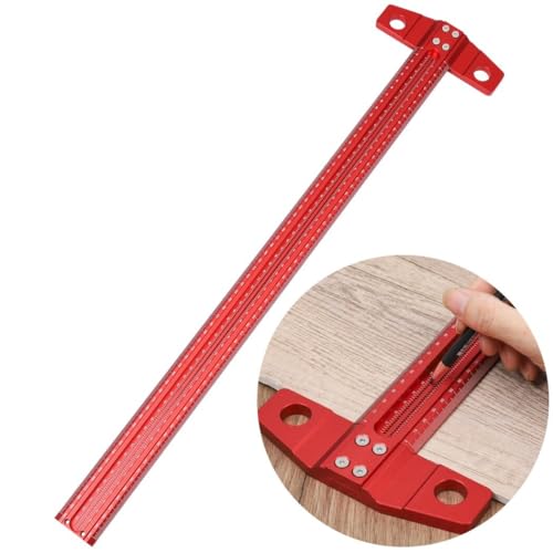 Homaisson 24 Inch T Square Woodworking Ruler, Precision Ruler Tsquare Shaped Wood Working Scriber, Aluminum Alloy Architect Ruler for Carpenter Work Layout Measuring Tool post thumbnail image