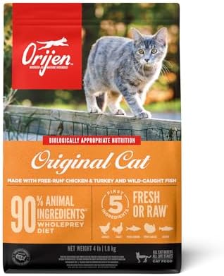 ORIJEN Original Cat, Grain Free Dry Cat Food for All Life Stages, With WholePrey Ingredients, 4lb post thumbnail image