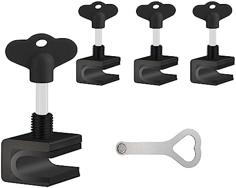 Window Locks,4 Sets Sliding Window Locks with Key for Vertical & Horizontal Sliding Windows Doors,Easv to Install,Adjustable Security Window Lock for Patio Bedroom Home and Office (Black) post thumbnail image