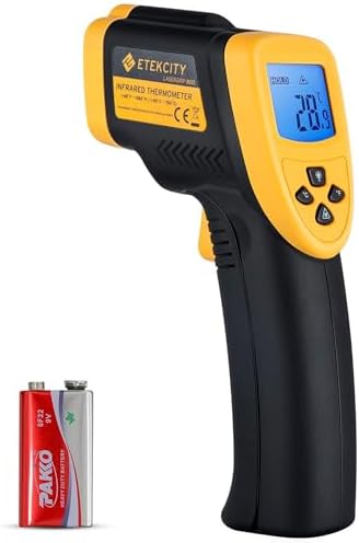 Etekcity Lasergrip 800 Temperature Gun-58℉ to 1382℉ with 16:1 DTS Ratio, High Laser Temp IR Tool for Cooking, Grill, Pizza Oven, Griddle, Engine, HVAC, Not for Human, Dark Yellow post thumbnail image