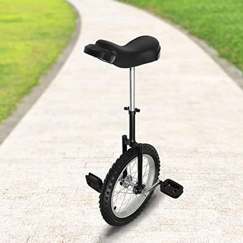 Gdrasuya10 16 Inch Wheel Unicycle with Metal Rim Outdoor Unicycle Height Adjustable Seat Exercise Bicycle Cycling for Kids Adults Outdoor Sports Fitness Exercise Health, Black post thumbnail image