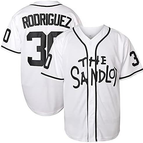 Benny ‘The Jet’ Rodriguez 30 The Sandlot Bel Air Short Sleeve Squints Yeah-Yeah Baseball Jersey post thumbnail image