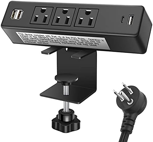 Desktop Clamp Power Strip with USB, Surge Protector Power Charging Station Outlet with 3 Plugs 3 USB A 1 USB C PD 18W Fast Charging, Desk Mount Multi-Outlets for Home Office Garage Workshop post thumbnail image