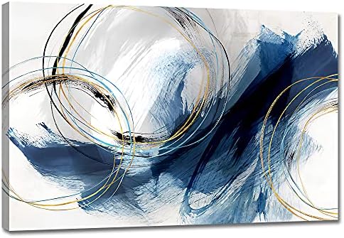 Wall Art Canvas Abstract Art Paintings Blue Fantasy Colorful Graffiti on White Background Modern Artwork Decor for Living Room Bedroom Kitchen 24x16in post thumbnail image