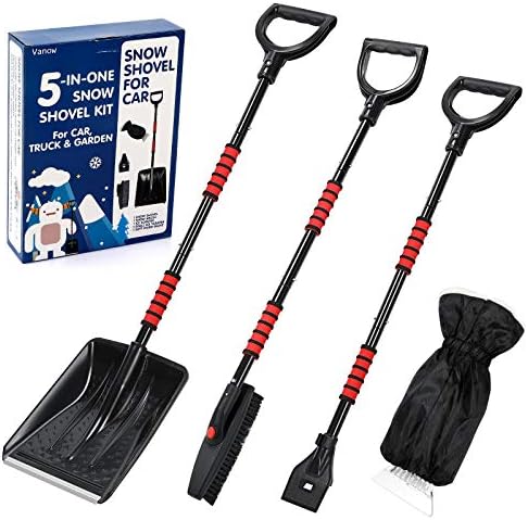 Snow Shovel Kit Removal Tools – 5 in 1 Foldable Car Snow Shovel + Snow Brush + Ice Scraper + Glove + Mini Ice Scraper, Portable Emergency Snow Remover Shovel Set for Car Truck Camping Outdoor post thumbnail image