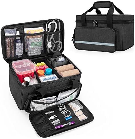 CURMIO Small First Aid Bag Empty, Family First Aid Kit Case, Medicine Storage Organizer Box For Home And Travel, Black (Patent Pending) post thumbnail image