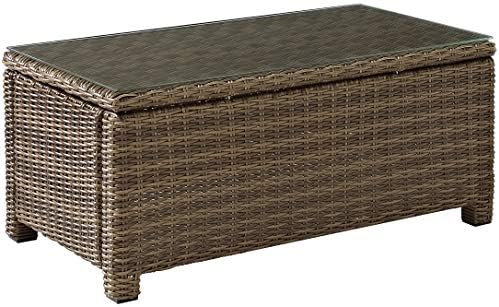 Crosley Furniture CO7208-WB Bradenton Outdoor Wicker Rectangular Tempered Glass Top Coffee Table, Brown post thumbnail image