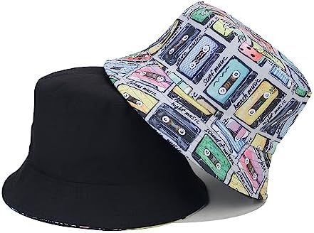 Fashion Retro 80s 90s Bucket Hats for Men Women,Double-Side-Wear Reversible Sun Hat post thumbnail image