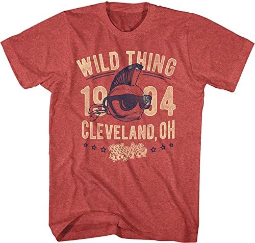 Major League 1989 Sports Comedy Movie Wild Thing Vintage Red HTHR Adult T-Shirt post thumbnail image