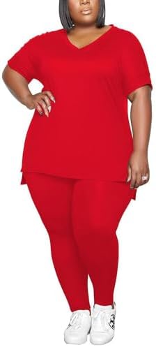 PINSV Women’s Plus Size 2 Piece Outfits Sweatsuits Tracksuit Loungewear Sets post thumbnail image