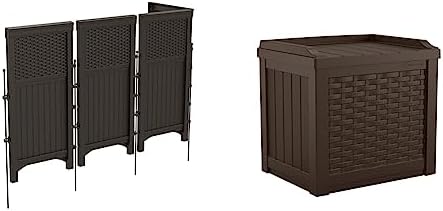 Suncast Wicker Resin 4-Panel Garden Screen (23″) and 22 Gallon Storage Seat post thumbnail image