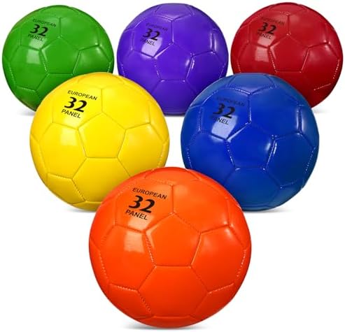 6 Pcs Soccer Ball with Pump Machine Stitched Colorful Soccer Ball Youth Kids Official Size Sport Soccer with Needle for Training Back to School Gift post thumbnail image