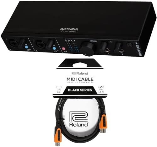 Arturia MiniFuse 4, Black with a 5 ft Roland MIDI Cable Bundle post thumbnail image