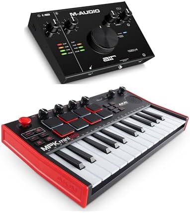 Recording Studio Package – Akai Professional MPK Mini Play USB MIDI Keyboard Controller and M-Audio AIR 192I4 Audio Interface, with Production Software post thumbnail image