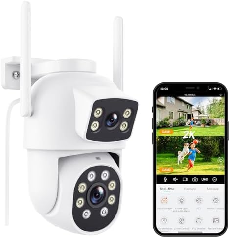 Dual Lens Security Camera Outdoor, 2.5K/6MP WiFi Outdoor Cameras for Home Security with Auto Tracking, Human Detection, 30m Color Night Vision, Two-Way Audio, IP66, Support Alexa post thumbnail image