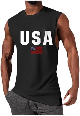 American Flag Tank Top Patriotic Muscle Beach Tank Tops Workout Shirts for Men Big and Tall Gym Shirt 2024 post thumbnail image