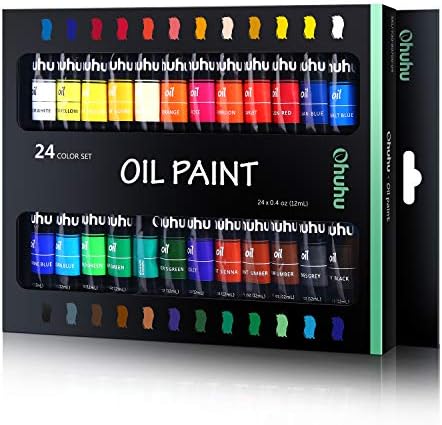 Ohuhu Oil Paint Set, 24 Oil-Based Colors, 12ml/0.42oz x 24 Tubes Non-Toxic Oil Painting Set Supplies for Canvas Painting Artist Kids Beginners Adults Classroom DIY Art Supplies Gift post thumbnail image