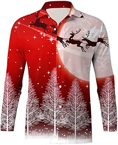 Mens Christmas Shirt Gift 3D Digital Printing Lapel Short Sleeve Shirt T Shirt Shirt Funny Christmas Shirts for post thumbnail image