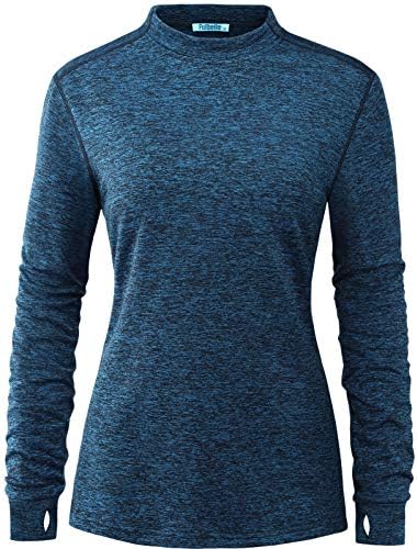 Fulbelle Womens Thermal Fleece Mock Neck Long Sleeve Running Shirts, Thumbholes Cold Weather Base Layer post thumbnail image