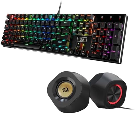 Redragon K556 PRO Gaming Keyboard Brown Switch and GS590 Desktop Speakers post thumbnail image