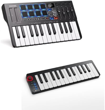 Donner N-25 MIDI Keyboard + DMK25 Pro MIDI Keyboard White, Bundle with Music Production Software and 40 Free Courses post thumbnail image