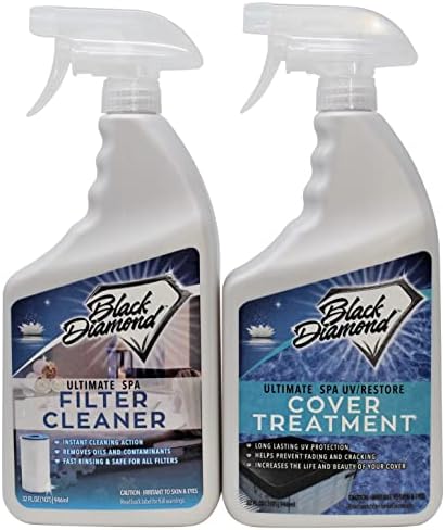 Black Diamond Stoneworks Ultimate Spa Hot Tub Filter Cleaner Spray and UV/Restore Cover Treatment, Protectant, Conditioner for Vinyl and Plastic. 2-Quart Bundle post thumbnail image