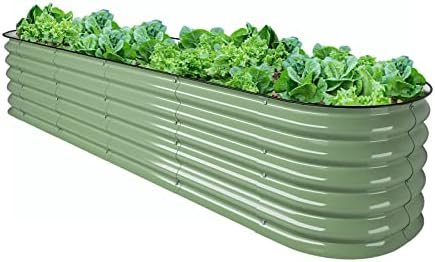 8ft X 2ft X 1.4ft Raised Garden Bed Kit, Large Zinc-Aluminum-Magnesium Coated Steel Metal Planter Box, for Planting Outdoor Plants Vegetables, Green post thumbnail image