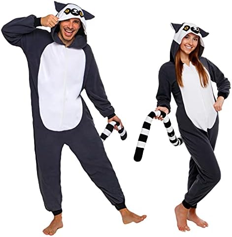 Funziez! Slim Fit Adult Onesie – Animal Halloween Costume – Plush Fruit One Piece Cosplay Suit for Women and Men post thumbnail image