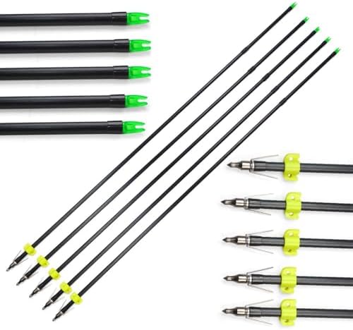 ZSHJG Archery 30 Inch Bowfishing Arrows Fiberglass Hunting Arrows with 100 Grain Arrowhead Safety Slides for Slingshot Bow 6/12 Pieces post thumbnail image