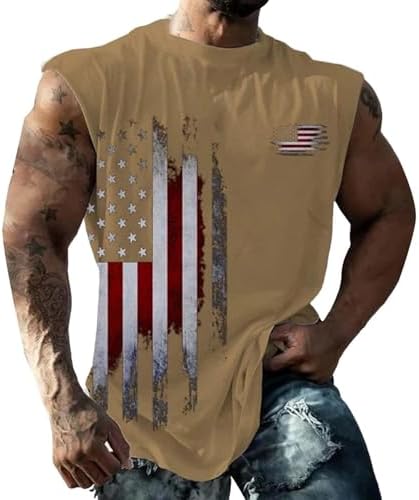 American Flag Tee Shirts Men Us Flag Tank Top Mens 4Th of July Shirt Patriotic USA Sleeveless Graphic Muscle Shirts post thumbnail image