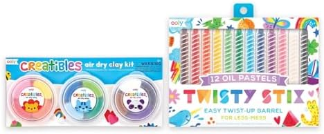 Ooly Creatibles Air Dry Clay in 12 Colors with Sculpting Tools & 12 Twist-Up Oil Pastel Crayons post thumbnail image